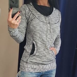 Women's Gray Hoodie Top